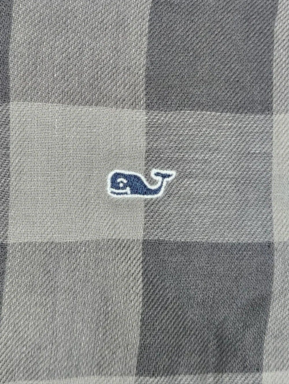 Big Boys Vineyard Vines Double Checkered Whale Button-up Shirt Size Small